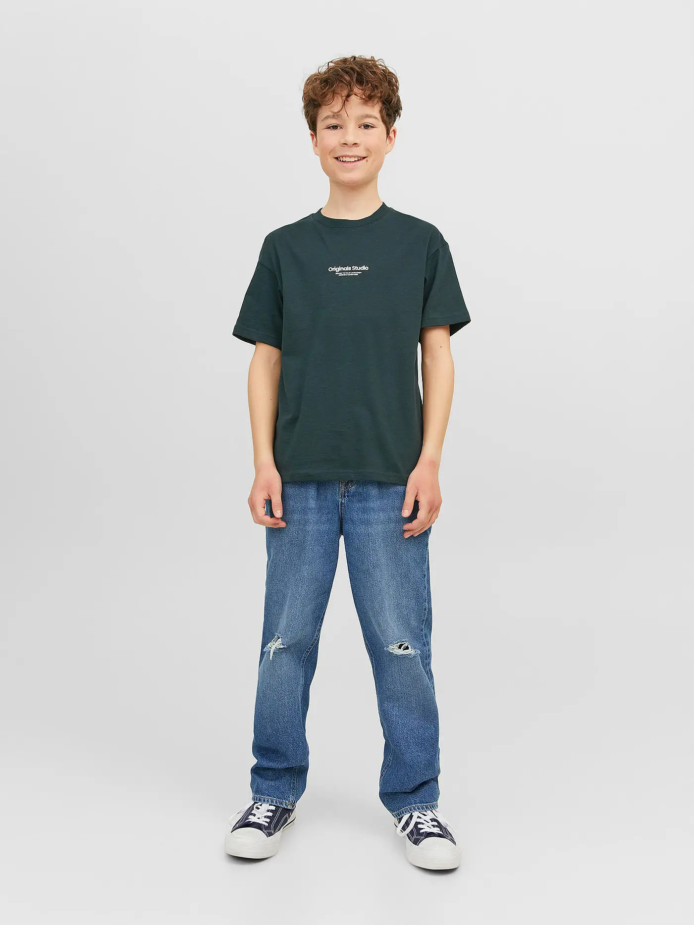 JACK & JONES | Jungen T-Shirt JORVESTERBRO | dunkelgrün